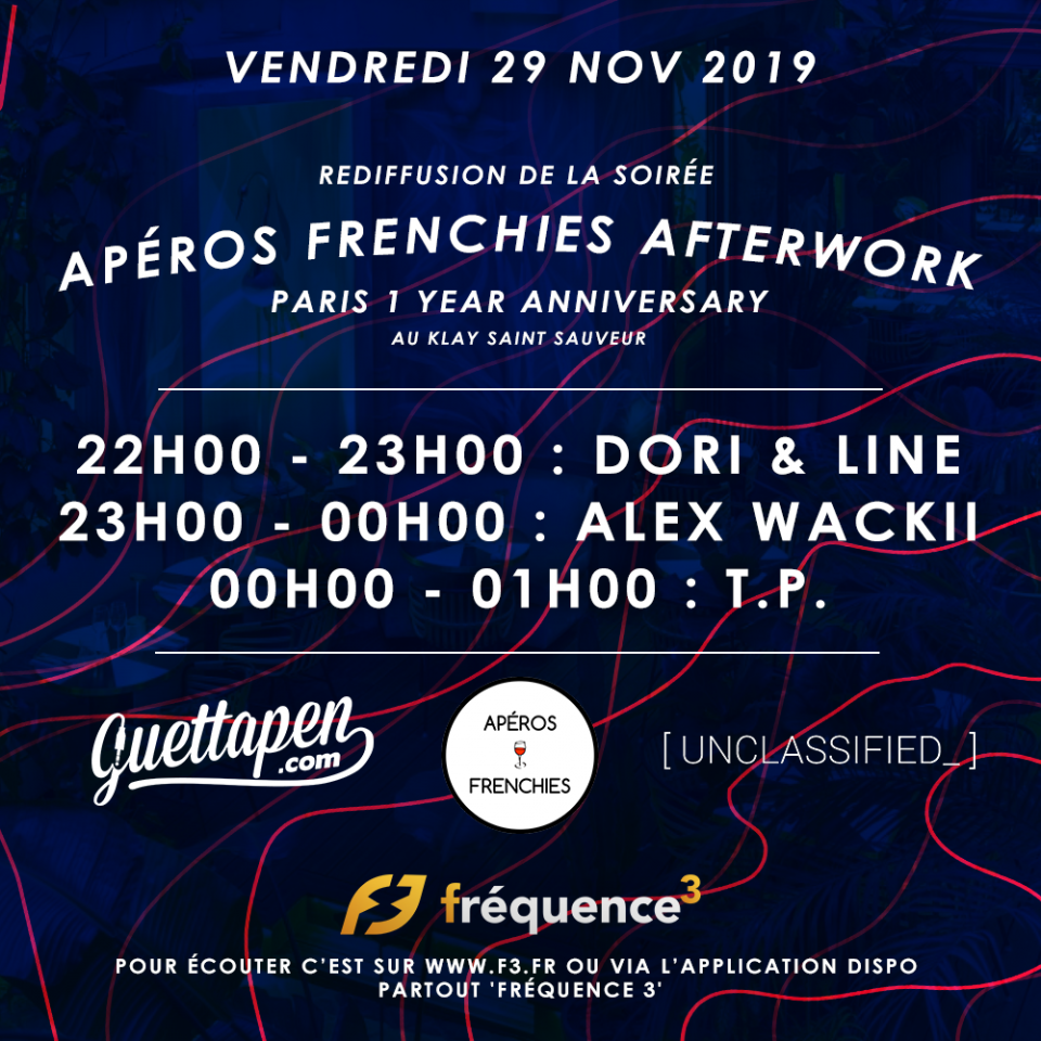 Fréquence 3 présent l’Apéros Frenchies Afterwork  !