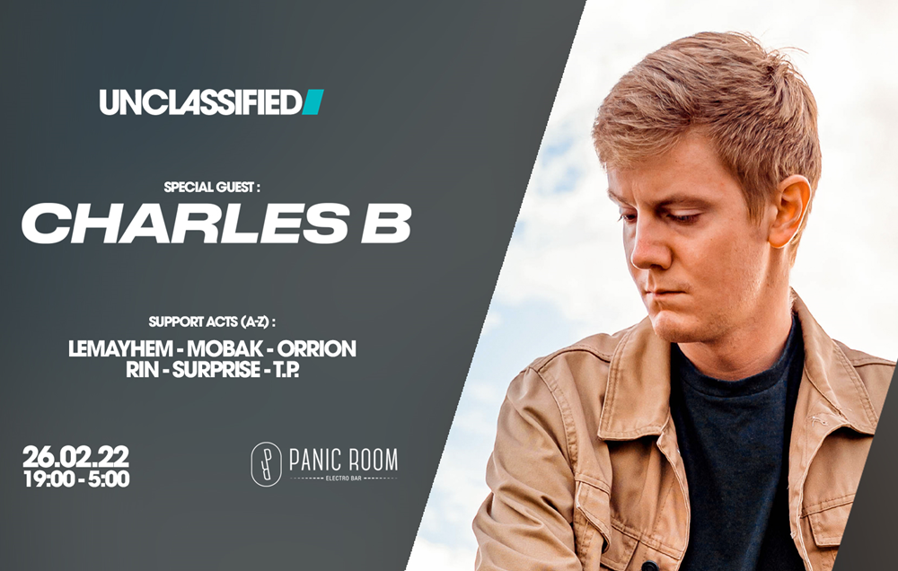 Unclassified de retour au Panic Room à Paris avec en guest Charles B !
